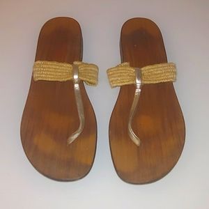Michael Lord Gold Thong Sandal